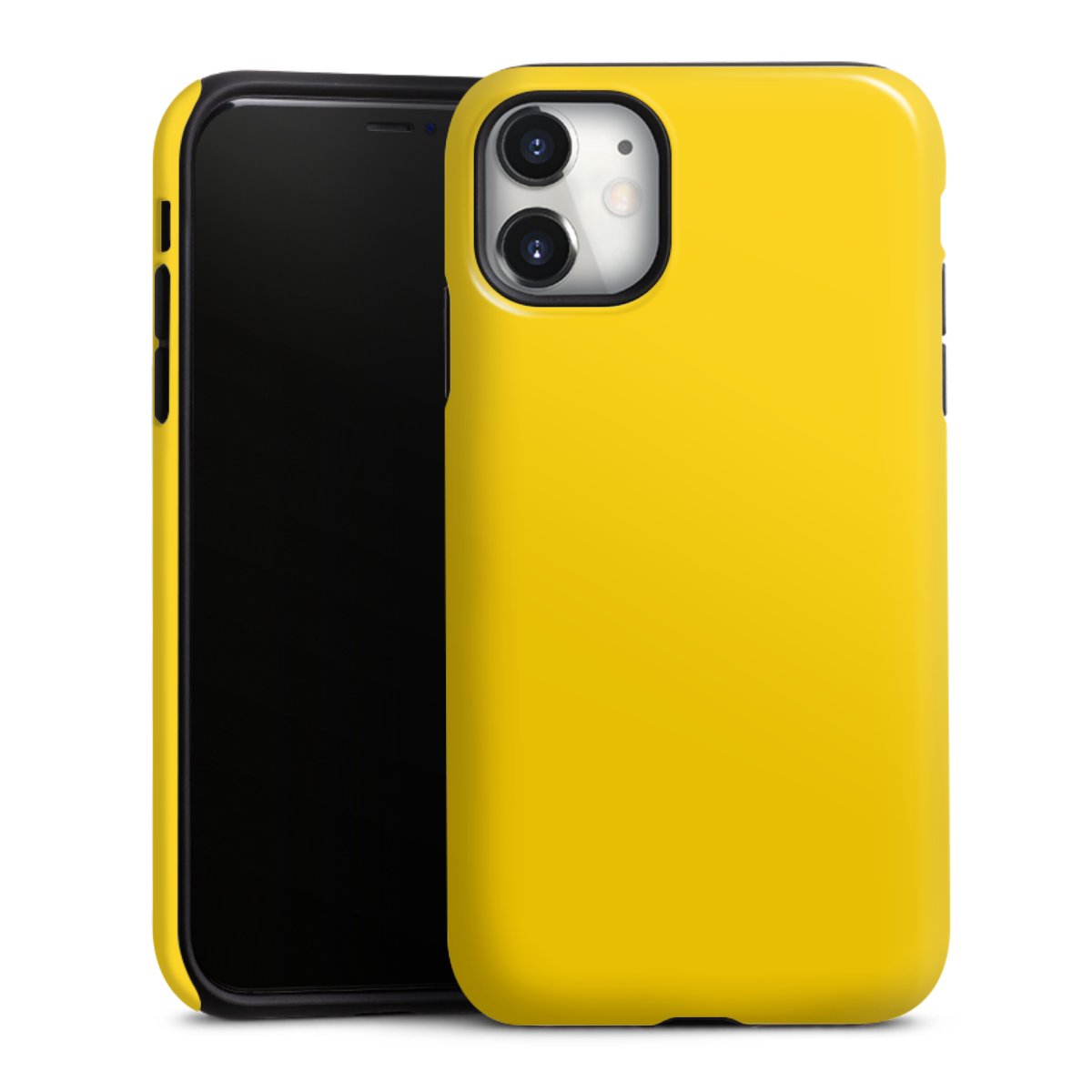 iPhone 11 Handy Panzer Handyhülle robuste Outdoor Hülle Schutzhülle glänzend Yellow Unicoloured Colour Tough Case