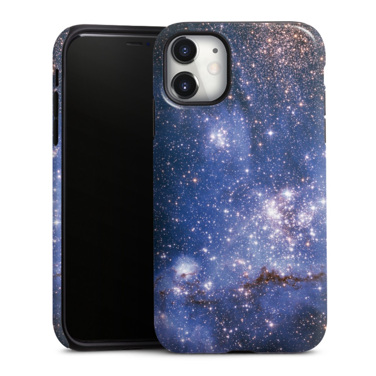 iPhone 11 Handy Panzer Handyhülle robuste Outdoor Hülle Schutzhülle glänzend Weltall Galaxy Weltraum Tough Case