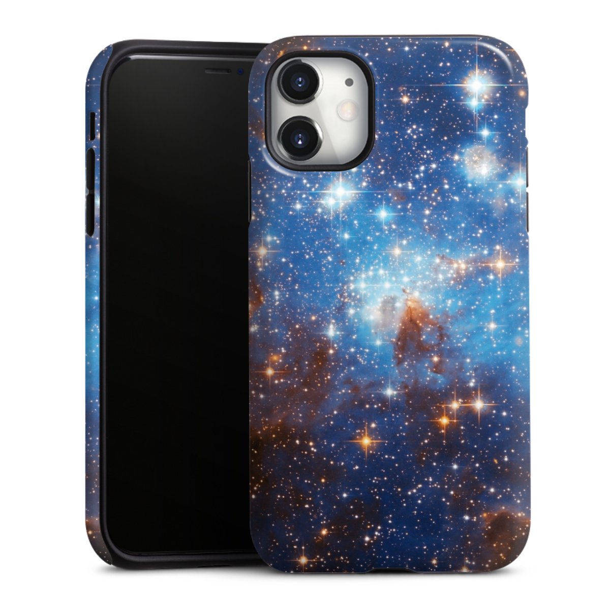 iPhone 11 Handy Panzer Handyhülle robuste Outdoor Hülle Schutzhülle glänzend Star Weltall Galaxy Tough Case