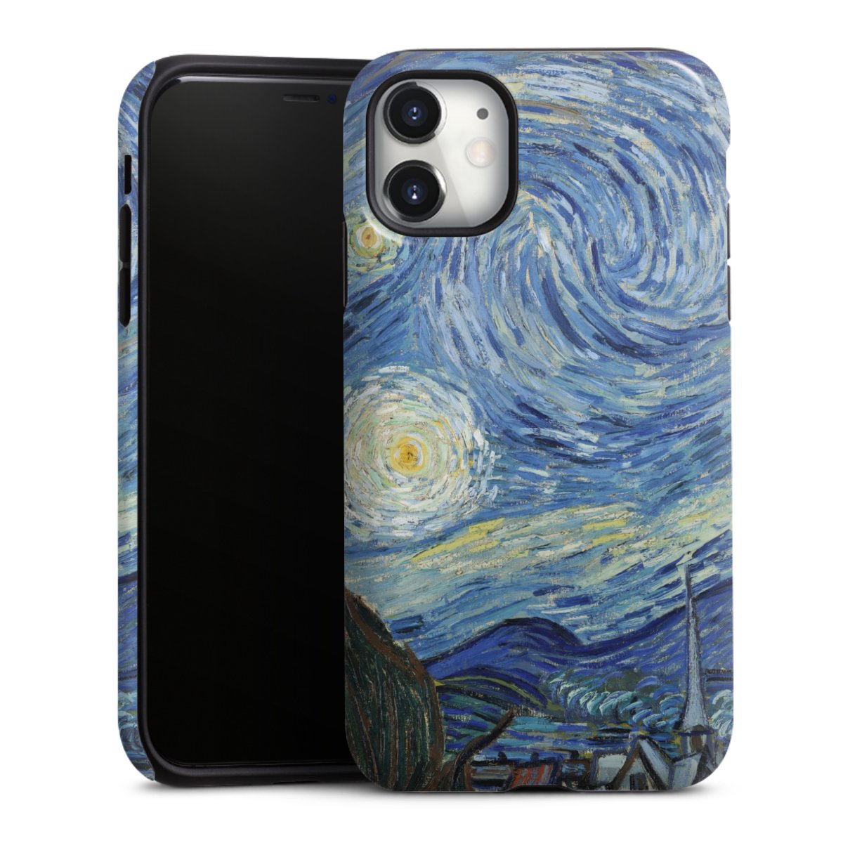 iPhone 11 Handy Panzer Handyhülle robuste Outdoor Hülle Schutzhülle glänzend The Starry Night Kunst Vincent Van Gogh Tough Case