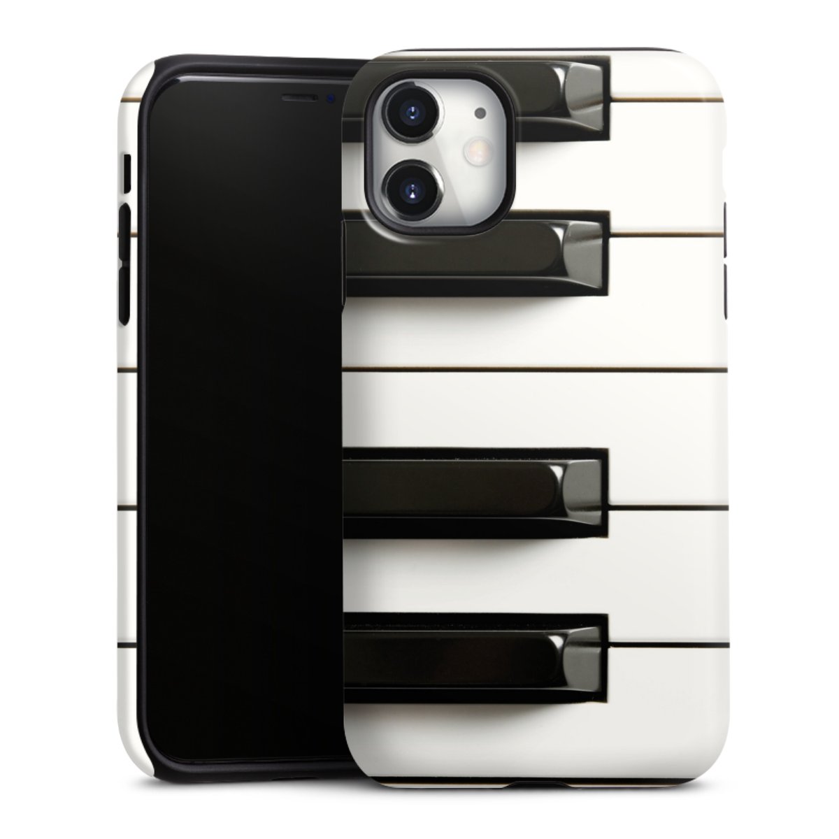 iPhone 11 Handy Panzer Handyhülle robuste Outdoor Hülle Schutzhülle glänzend Klavier Piano Music Tough Case