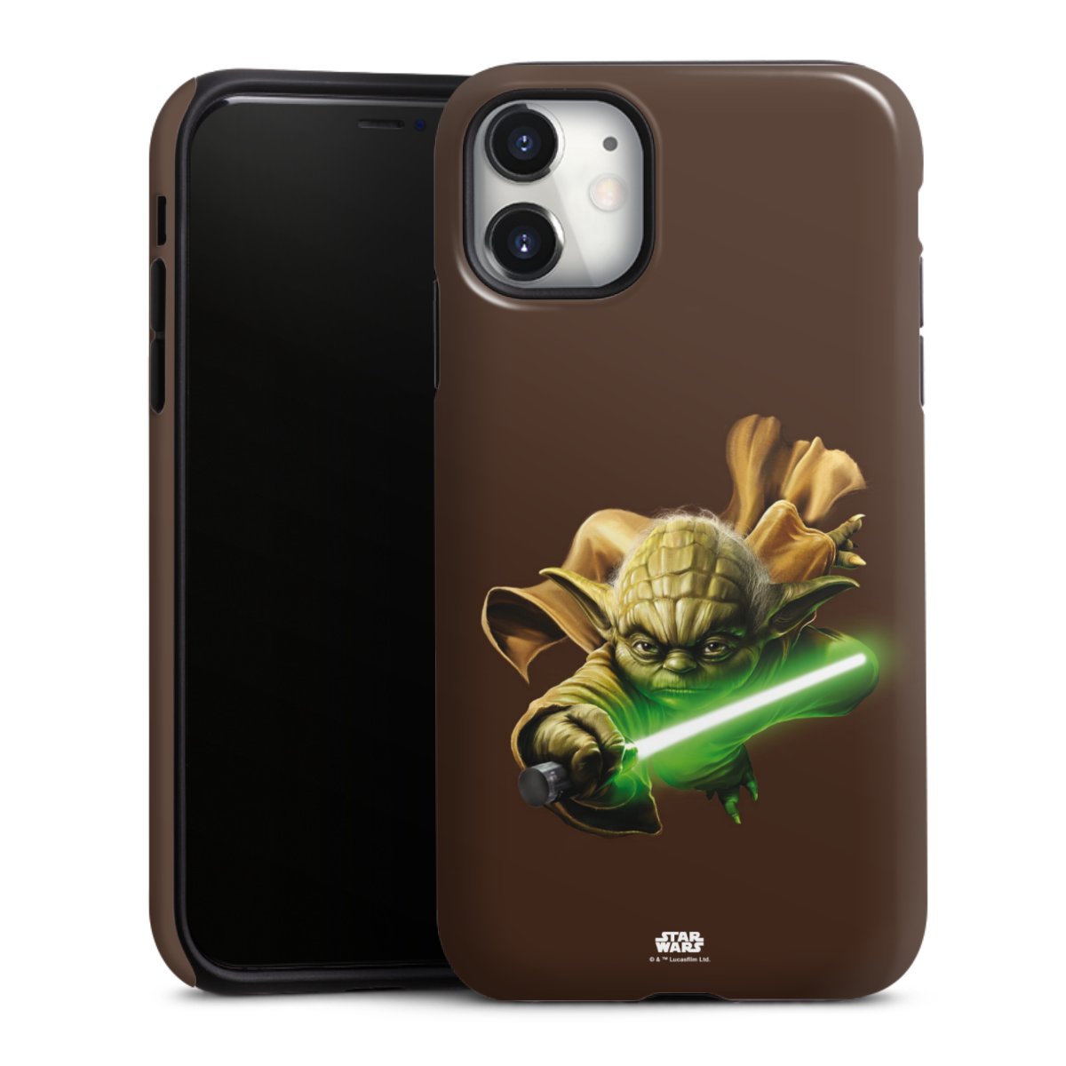 iPhone 11 Handy Panzer Handyhülle robuste Outdoor Hülle Schutzhülle glänzend Yoda Merchandise Star Wars Tough Case