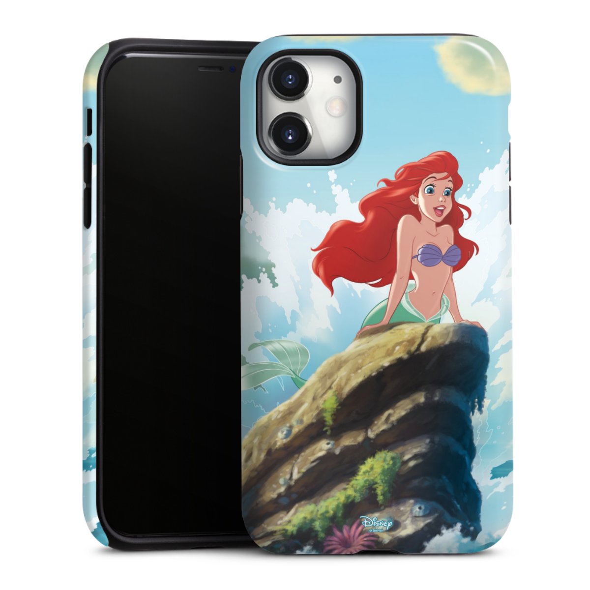 iPhone 11 Handy Panzer Handyhülle robuste Outdoor Hülle Schutzhülle glänzend Mermaid Arielle Die Meerjungfrau Official Licensed Product Tough Case