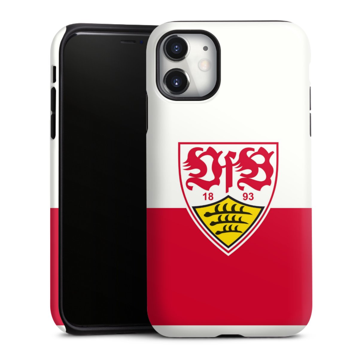 iPhone 11 Handy Panzer Handyhülle robuste Outdoor Hülle Schutzhülle glänzend Official Licensed Product Logo Vfb Stuttgart Tough Case