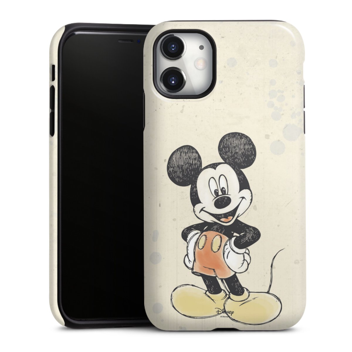 iPhone 11 Handy Panzer Handyhülle robuste Outdoor Hülle Schutzhülle glänzend Water Colour Mickey & Minnie Mouse Official Licensed Product Tough Case