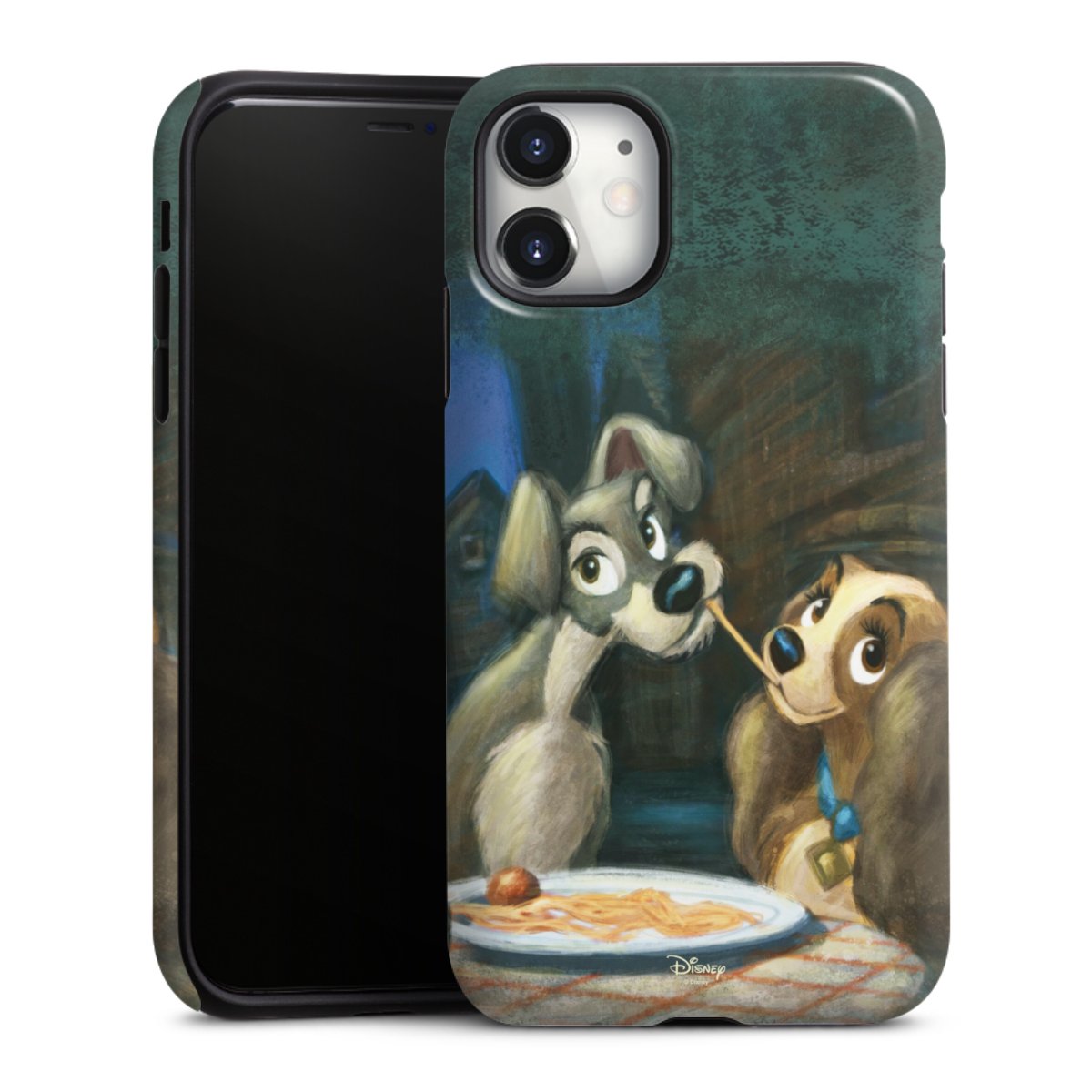 iPhone 11 Handy Panzer Handyhülle robuste Outdoor Hülle Schutzhülle glänzend Lady And The Tramp Official Licensed Product Disney Tough Case