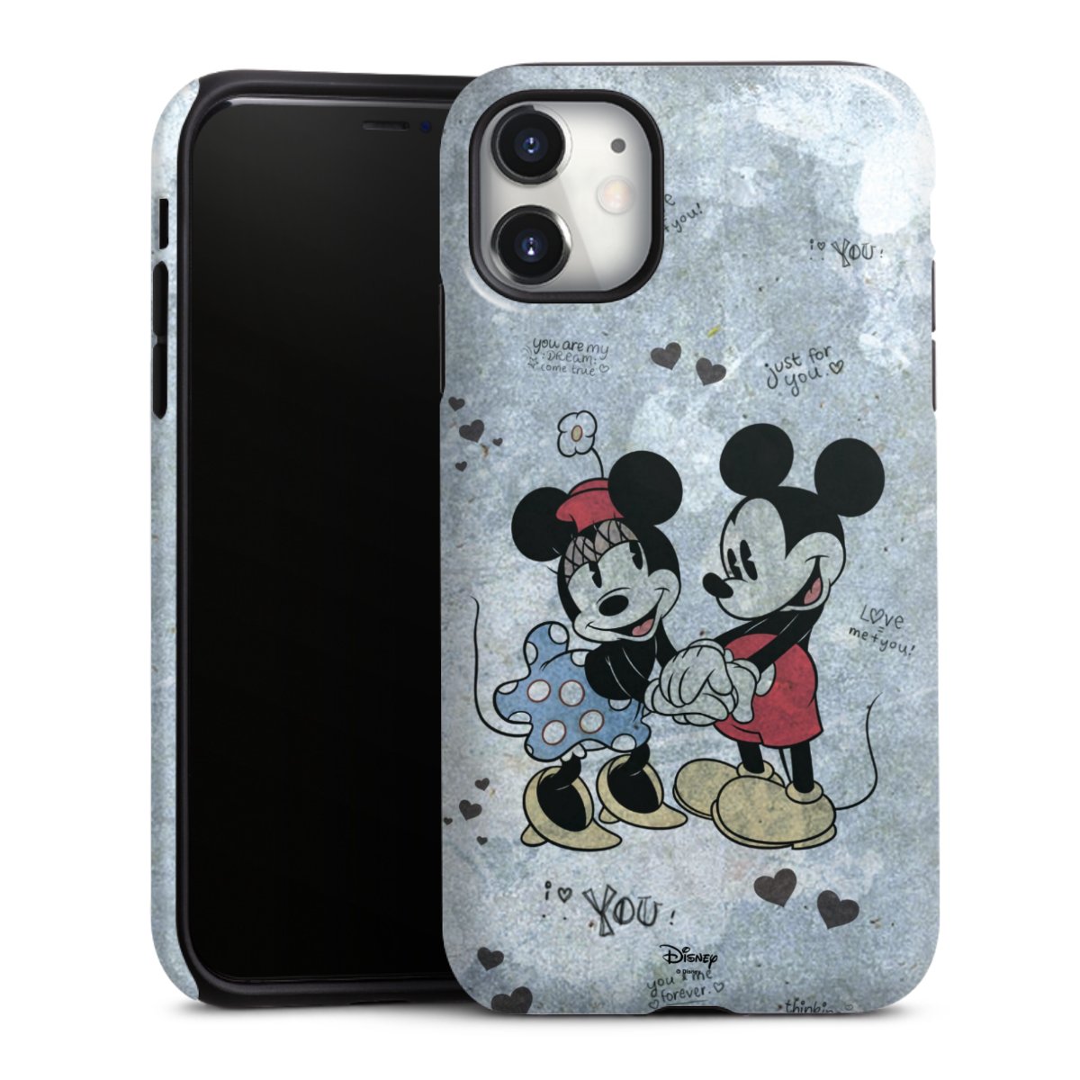 iPhone 11 Handy Panzer Handyhülle robuste Outdoor Hülle Schutzhülle glänzend Mickey & Minnie Mouse Vintage Disney Tough Case