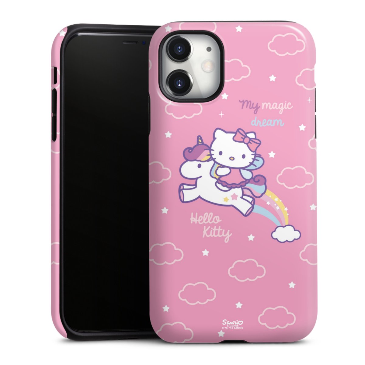 iPhone 11 Handy Panzer Handyhülle robuste Outdoor Hülle Schutzhülle glänzend Einhorn Official Licensed Product Hello Kitty Tough Case