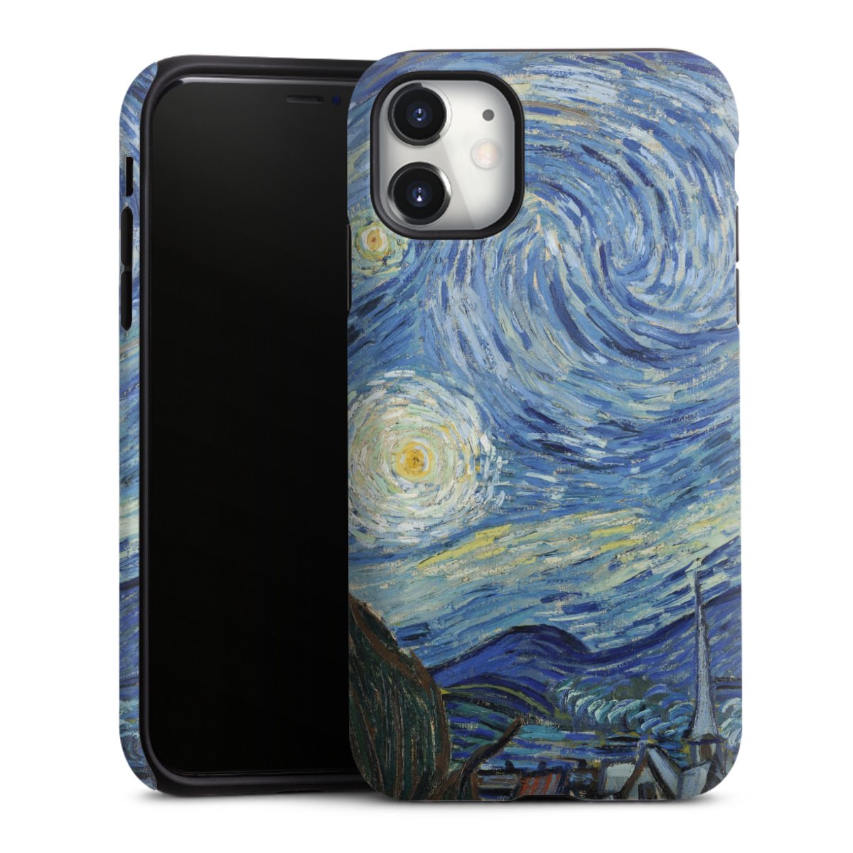 iPhone 11 Handy Panzer Handyhülle robuste Outdoor Hülle Schutzhülle matt The Starry Night Kunst Vincent Van Gogh Tough Case