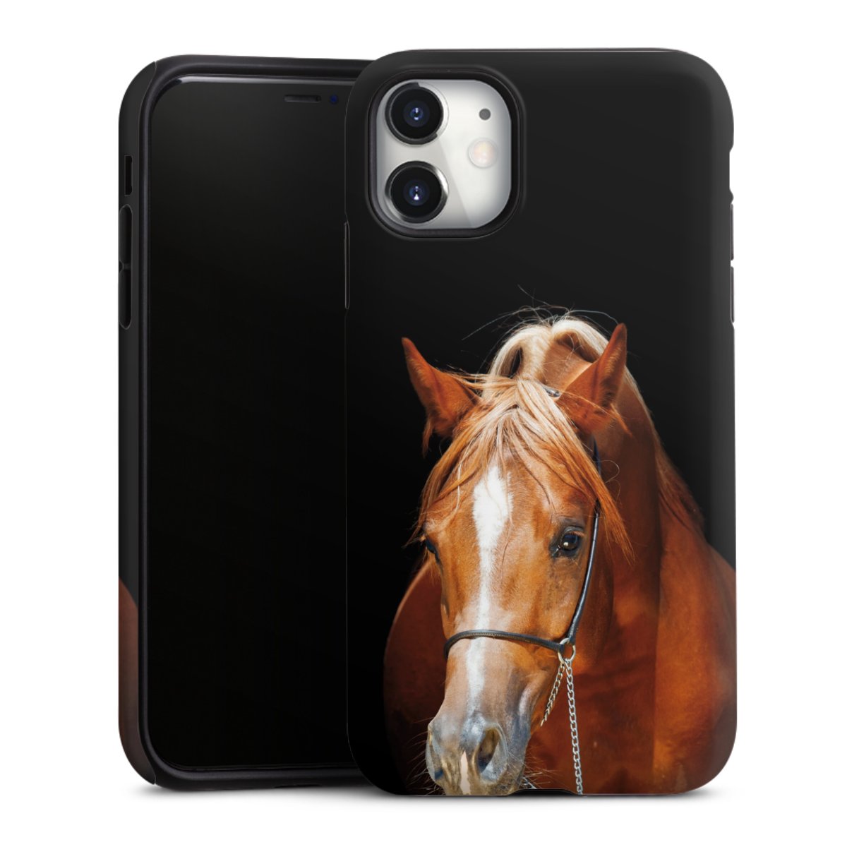 iPhone 11 Handy Panzer Handyhülle robuste Outdoor Hülle Schutzhülle matt Mare Horse Hobby Tough Case