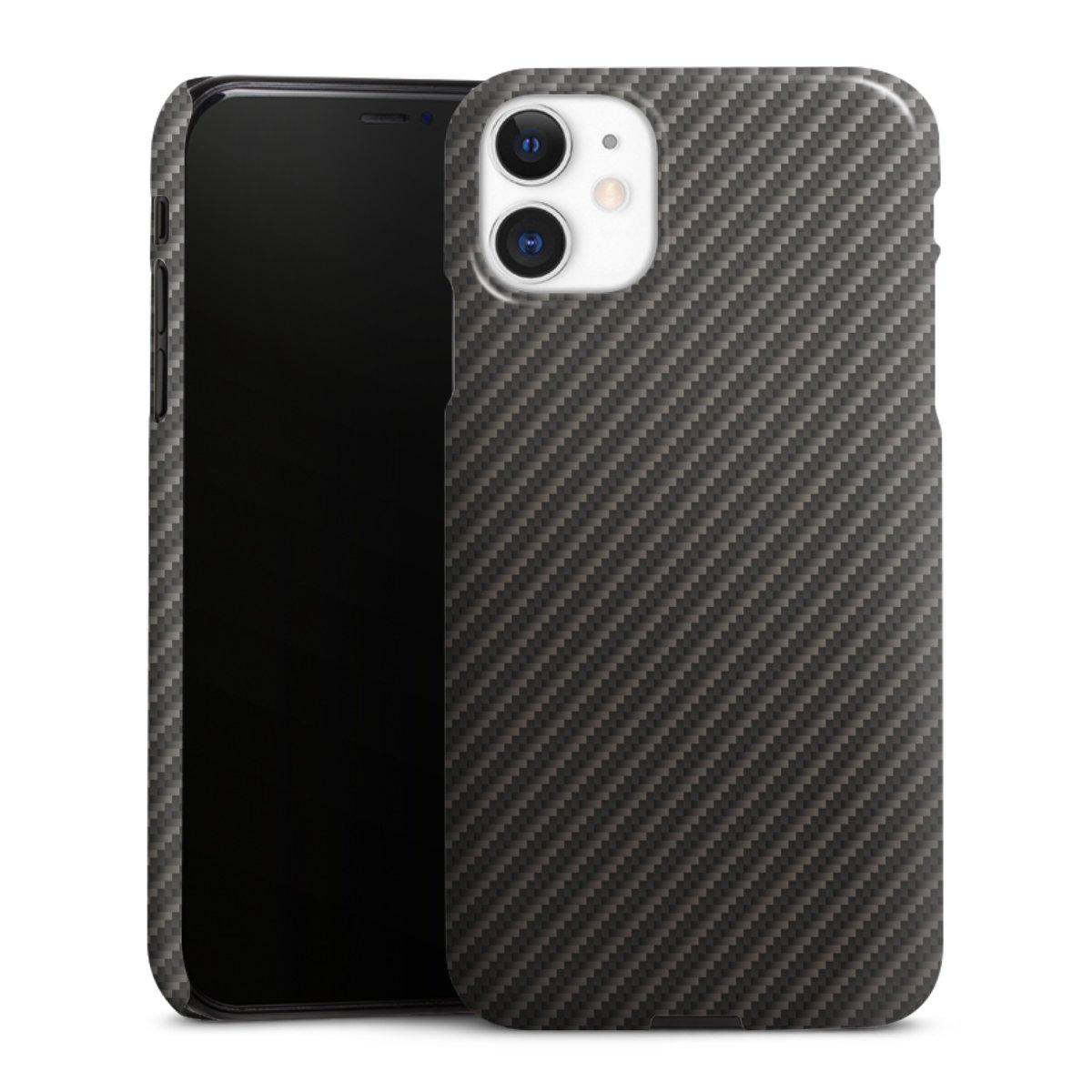 iPhone 11 Handy Premium Case Smartphone Handyhülle Schutzhülle glänzend Metallic Look Carbon Muster Premium Case