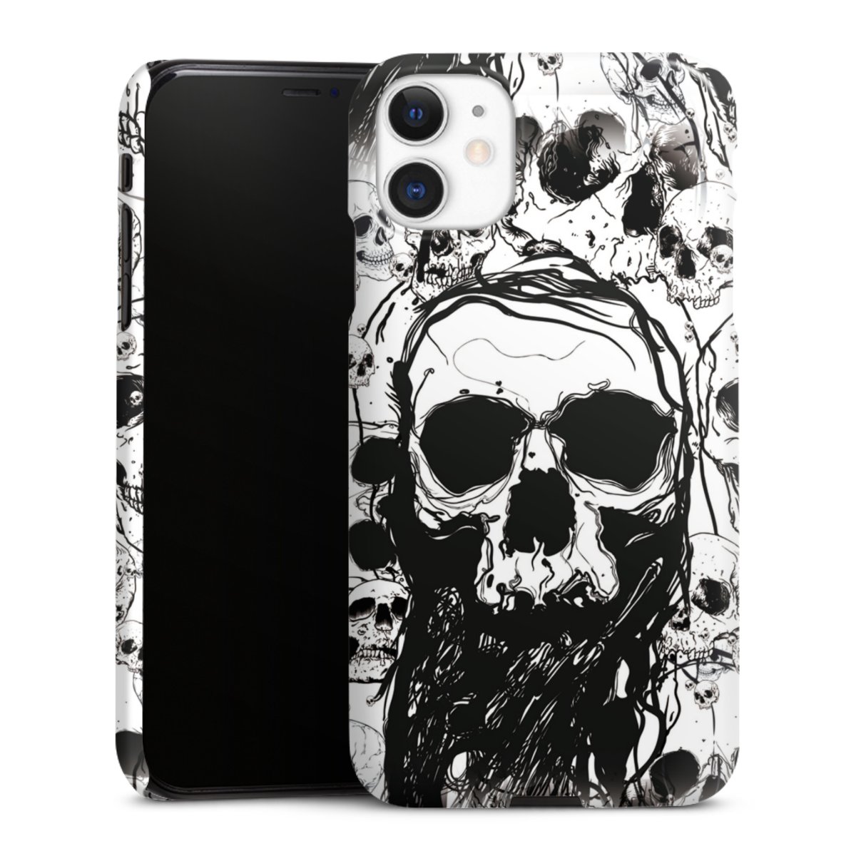 iPhone 11 Handy Premium Case Smartphone Handyhülle Schutzhülle glänzend Totenkopf Halloween Premium Case