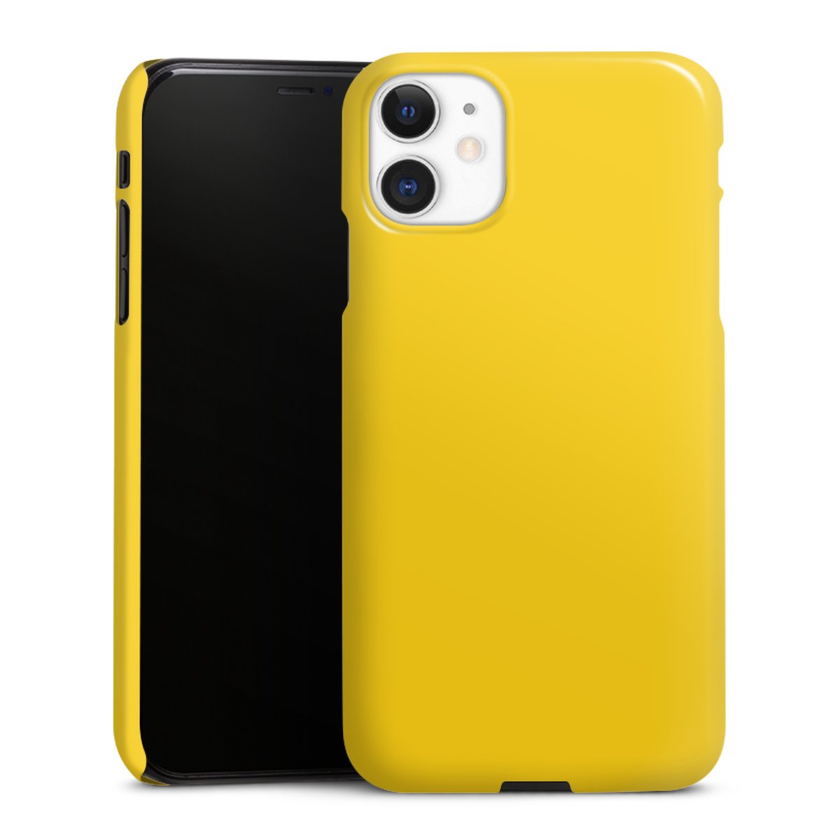 iPhone 11 Handy Premium Case Smartphone Handyhülle Schutzhülle glänzend Yellow Unicoloured Colour Premium Case