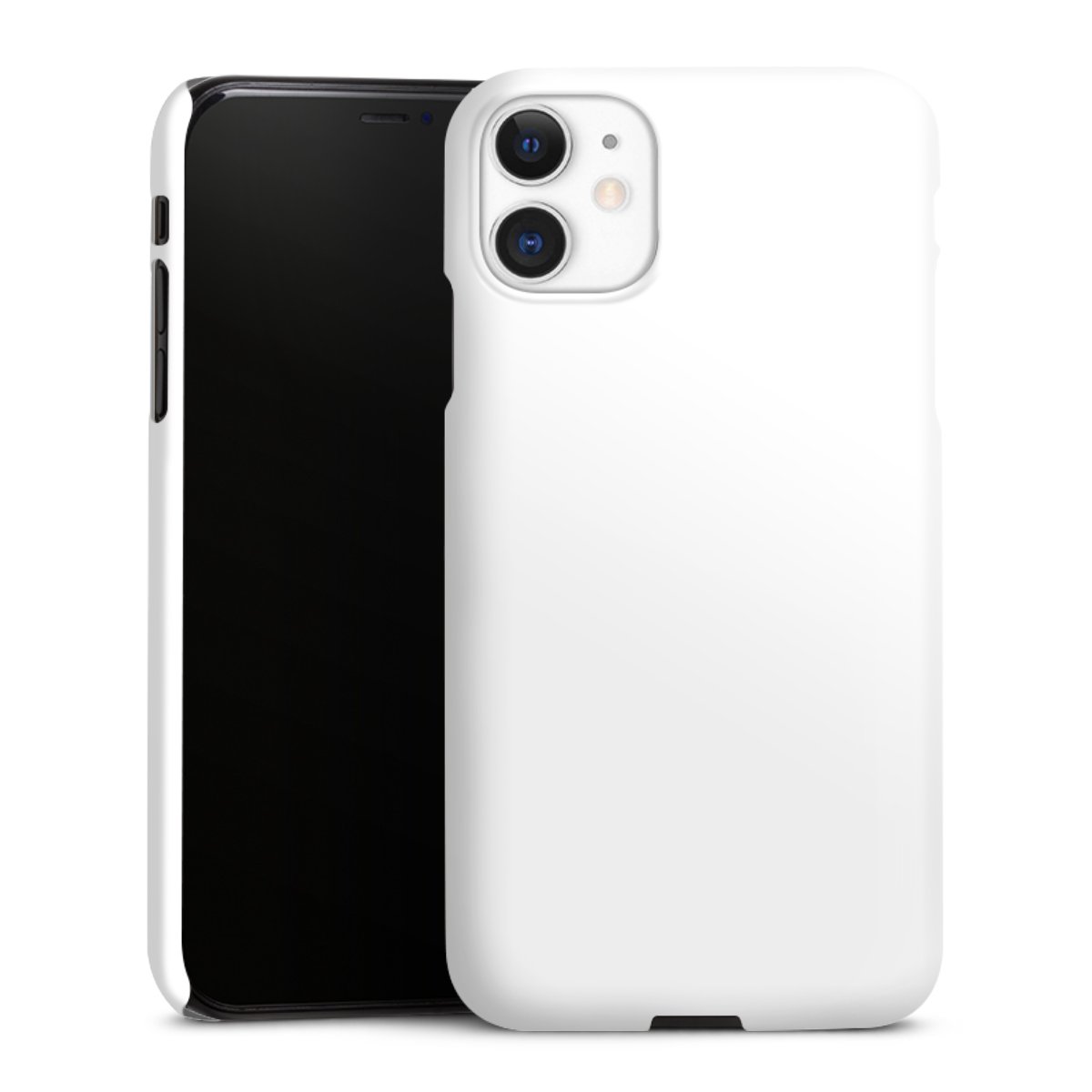 iPhone 11 Handy Premium Case Smartphone Handyhülle Schutzhülle glänzend Unicoloured Colour White Premium Case