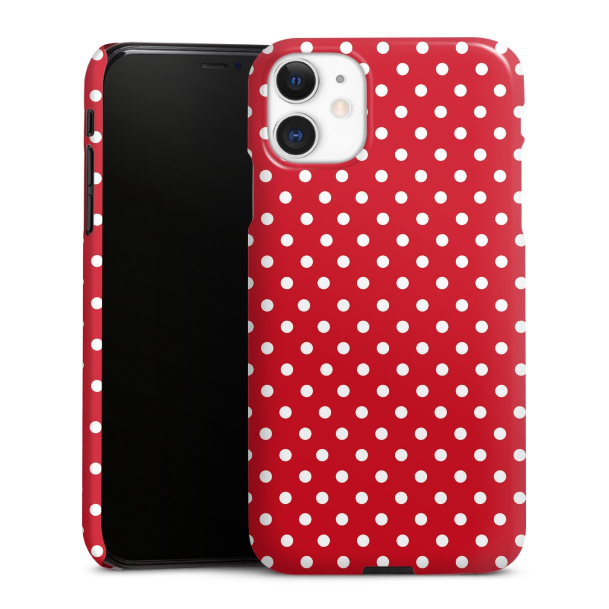 iPhone 11 Handy Premium Case Smartphone Handyhülle Schutzhülle glänzend Points Polka Dots Retro Premium Case