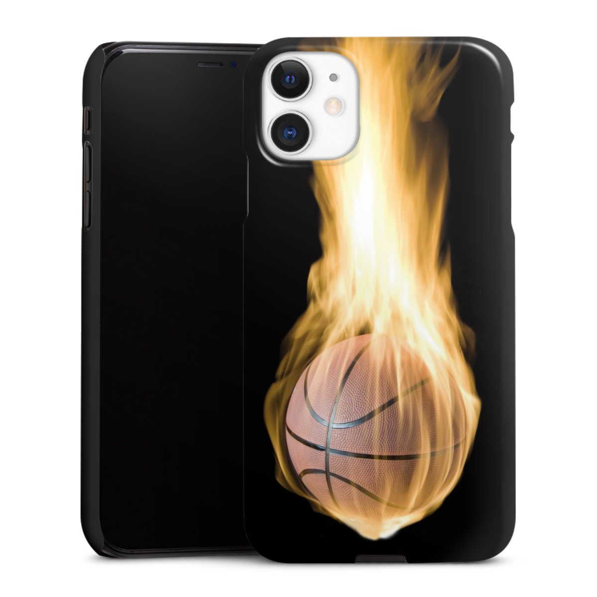 iPhone 11 Handy Premium Case Smartphone Handyhülle Schutzhülle glänzend Basketball Sports Fire Premium Case