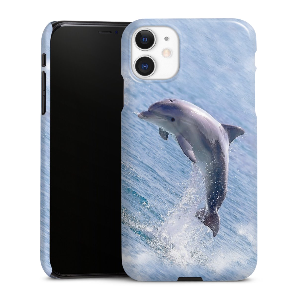 iPhone 11 Handy Premium Case Smartphone Handyhülle Schutzhülle glänzend Dolphin Ocean Wale Premium Case