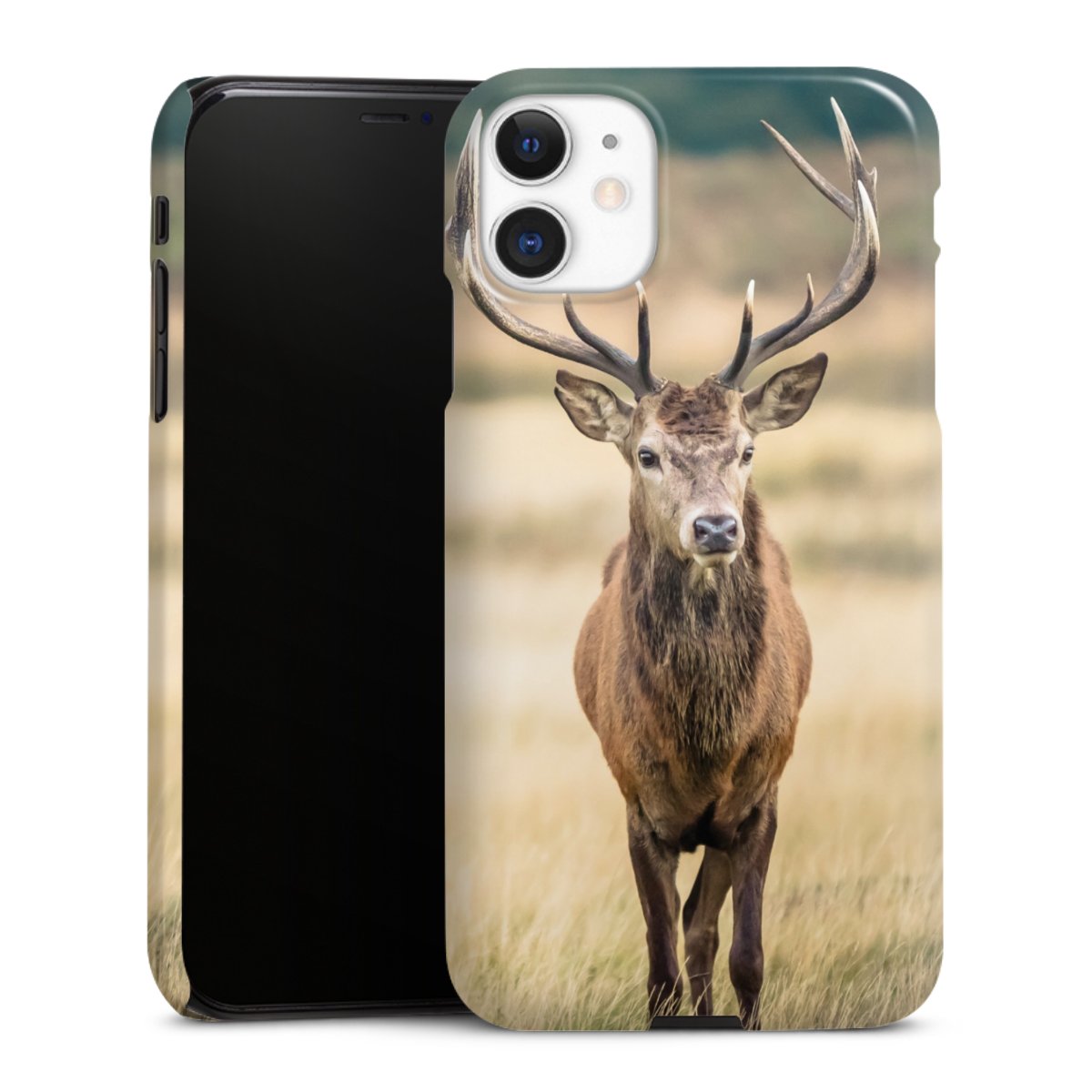 iPhone 11 Handy Premium Case Smartphone Handyhülle Schutzhülle glänzend Deer Meadow Forrest Premium Case