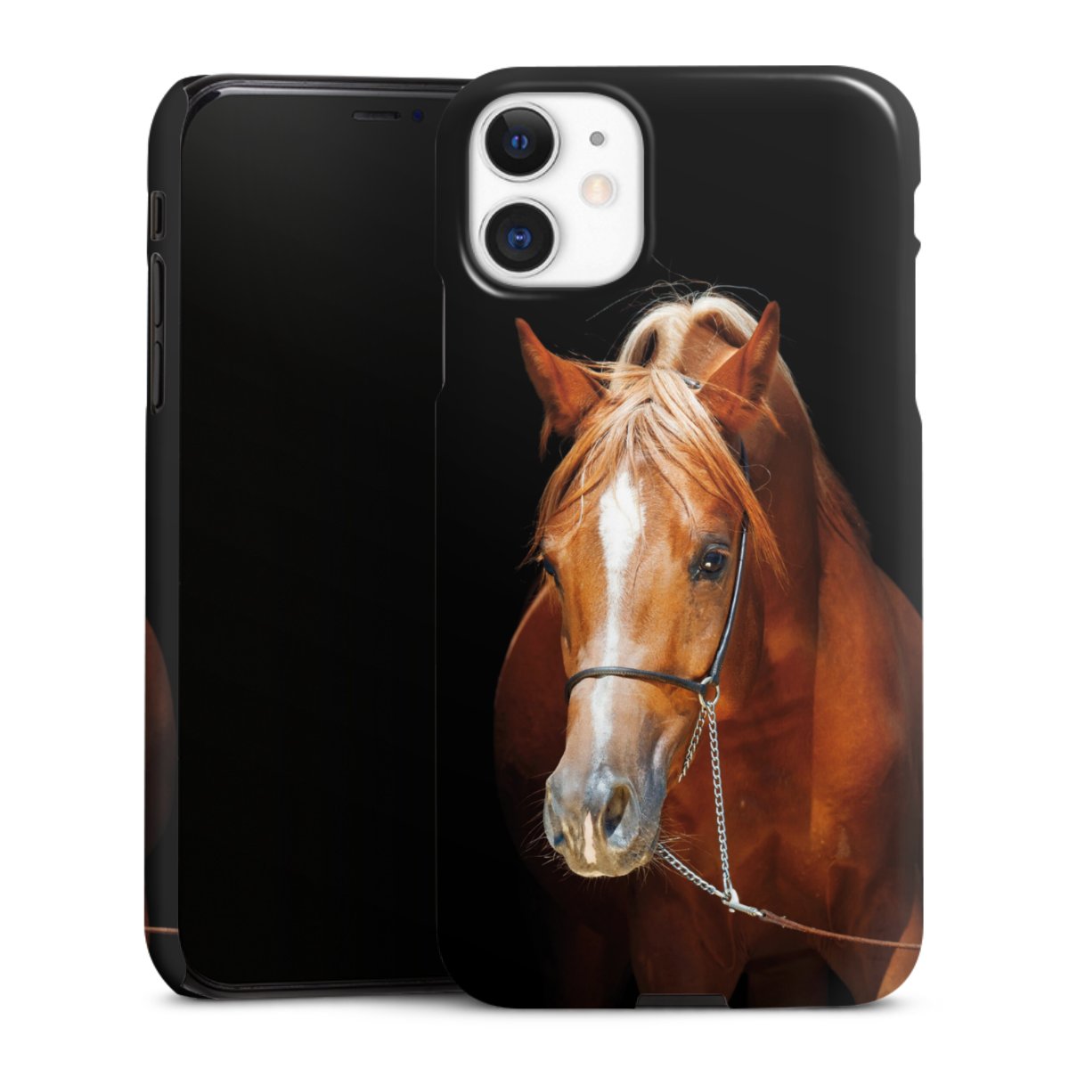 iPhone 11 Handy Premium Case Smartphone Handyhülle Schutzhülle glänzend Mare Horse Hobby Premium Case