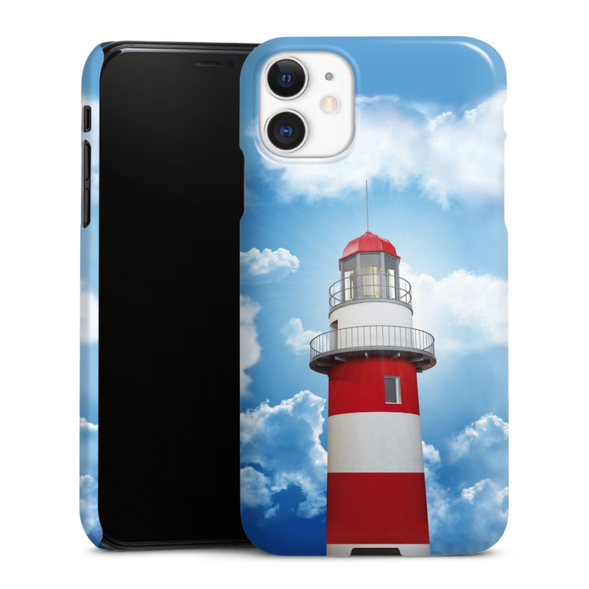 iPhone 11 Handy Premium Case Smartphone Handyhülle Schutzhülle glänzend Lighthouse Sky Cloud Premium Case