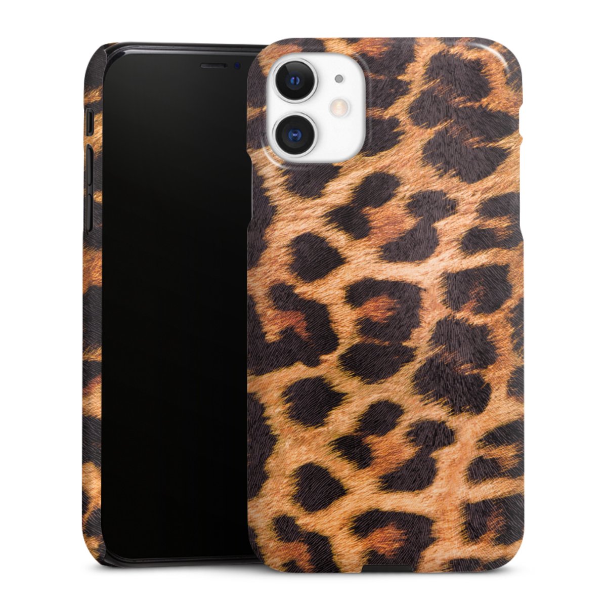 iPhone 11 Handy Premium Case Smartphone Handyhülle Schutzhülle glänzend Animal Print Leopard Fur Premium Case