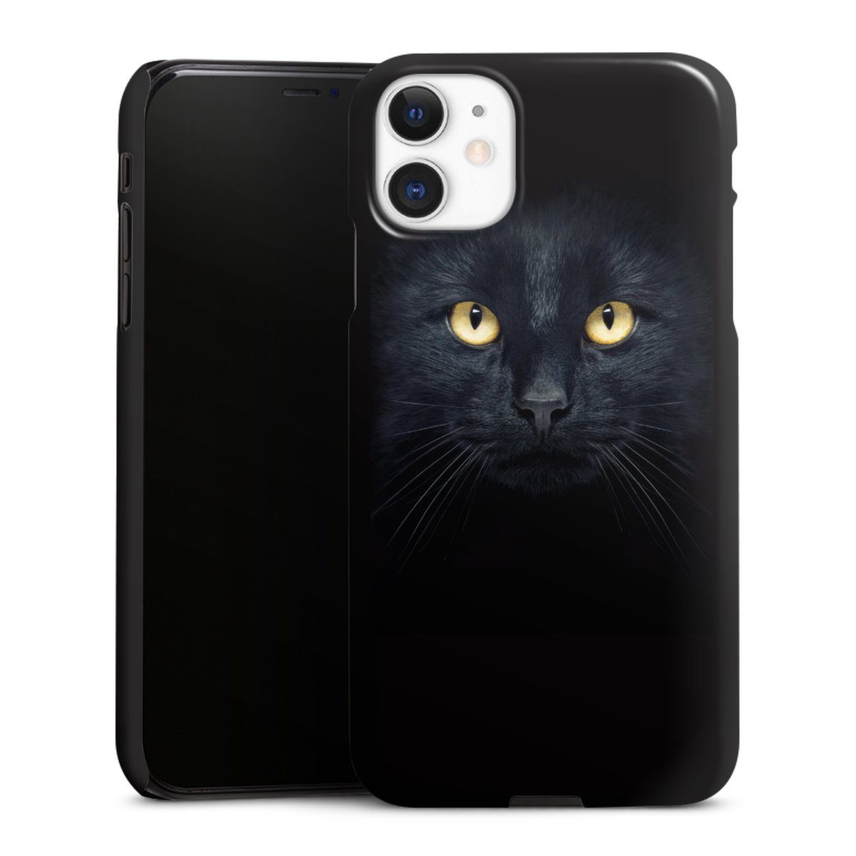 iPhone 11 Handy Premium Case Smartphone Handyhülle Schutzhülle glänzend Eye Cat Black Premium Case