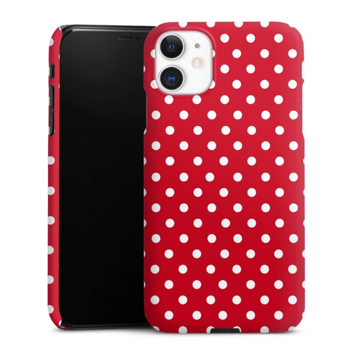 iPhone 11 Handy Premium Case Smartphone Handyhülle Schutzhülle matt Points Polka Dots Retro Premium Case