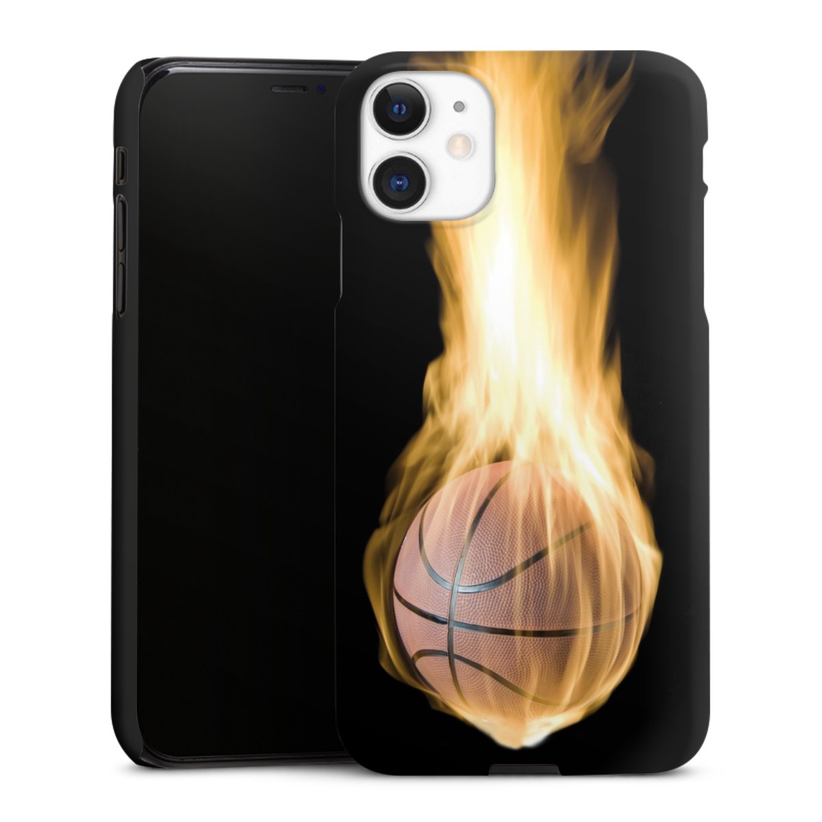 iPhone 11 Handy Premium Case Smartphone Handyhülle Schutzhülle matt Basketball Sports Fire Premium Case