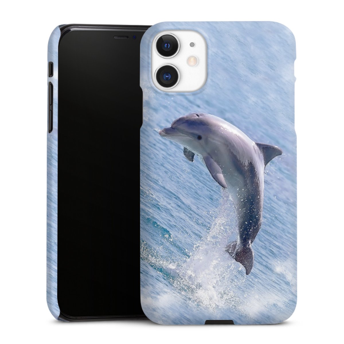 iPhone 11 Handy Premium Case Smartphone Handyhülle Schutzhülle matt Dolphin Ocean Wale Premium Case