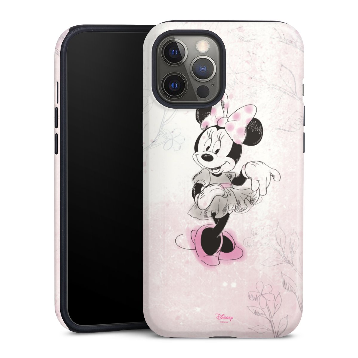 iPhone 12 Pro Max Handy Panzer Handyhülle robuste Outdoor Hülle Schutzhülle glänzend Disney Minnie Mouse Vintage Tough Case