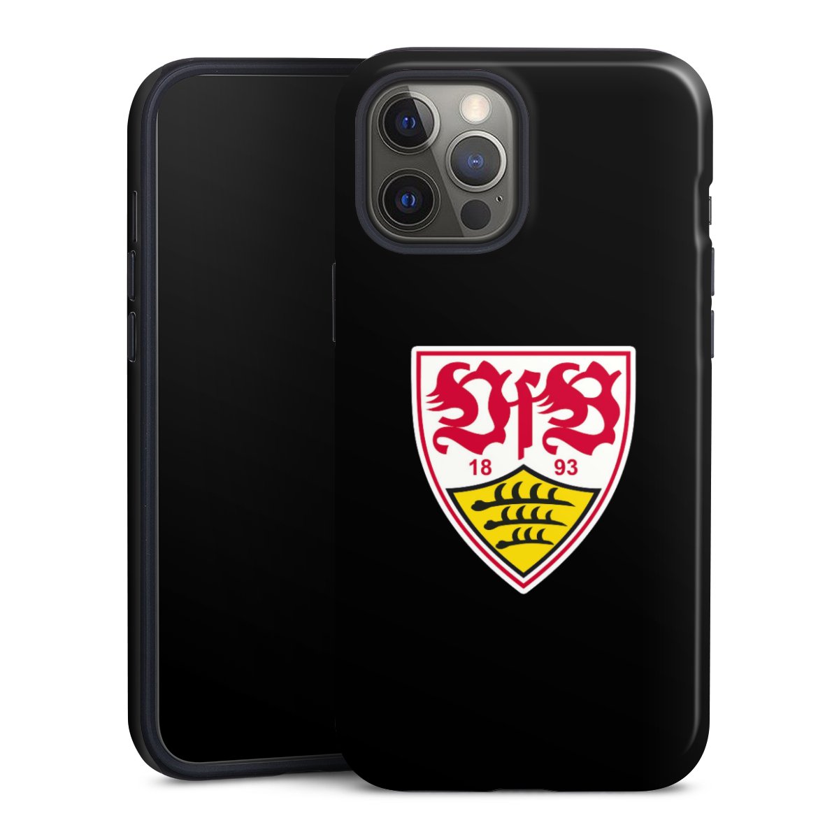 iPhone 12 Pro Max Handy Panzer Handyhülle robuste Outdoor Hülle Schutzhülle glänzend Vfb Stuttgart Official Licensed Product Coat Of Arms Tough Case