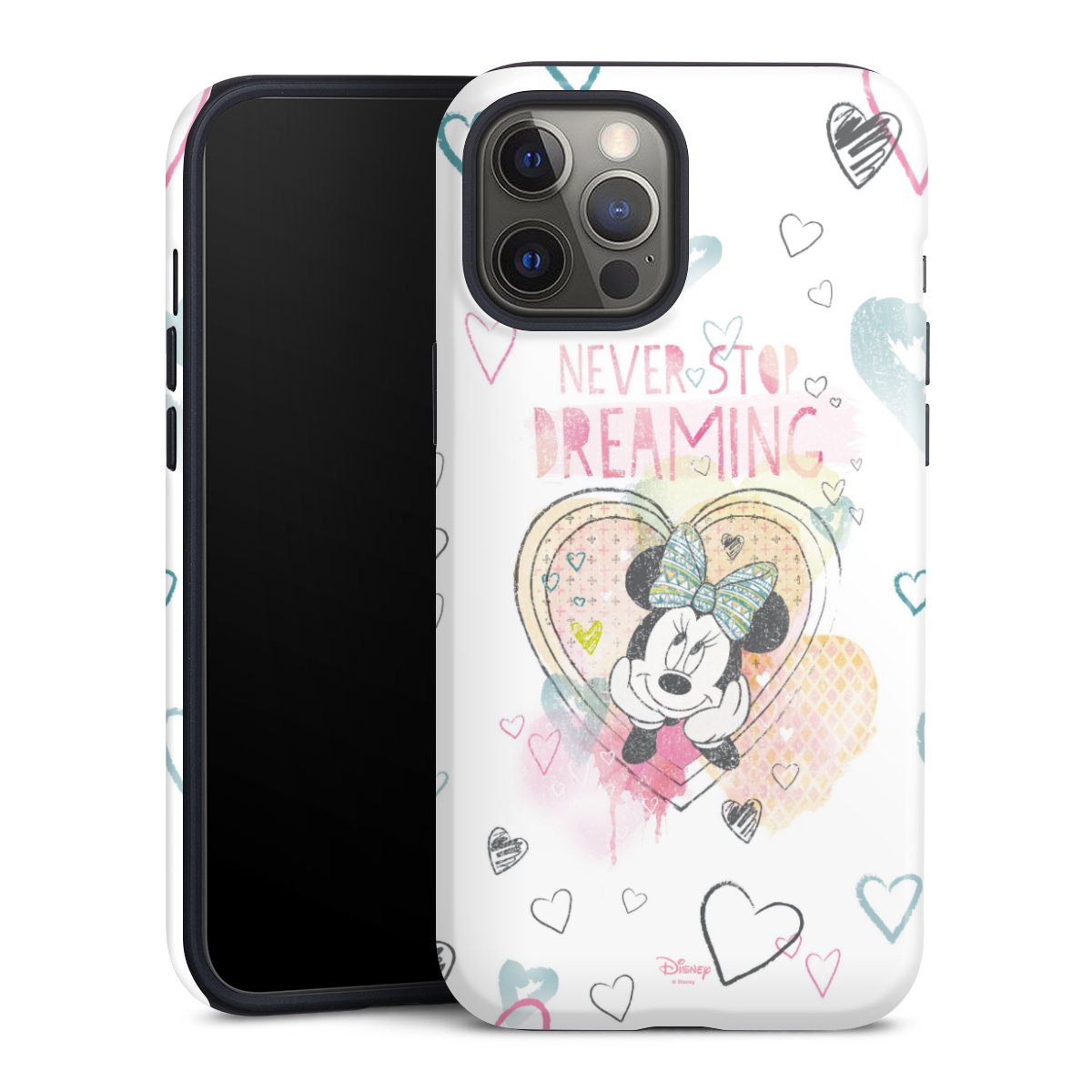 iPhone 12 Pro Max Handy Panzer Handyhülle robuste Outdoor Hülle Schutzhülle glänzend Disney Official Licensed Product Minnie Mouse Tough Case