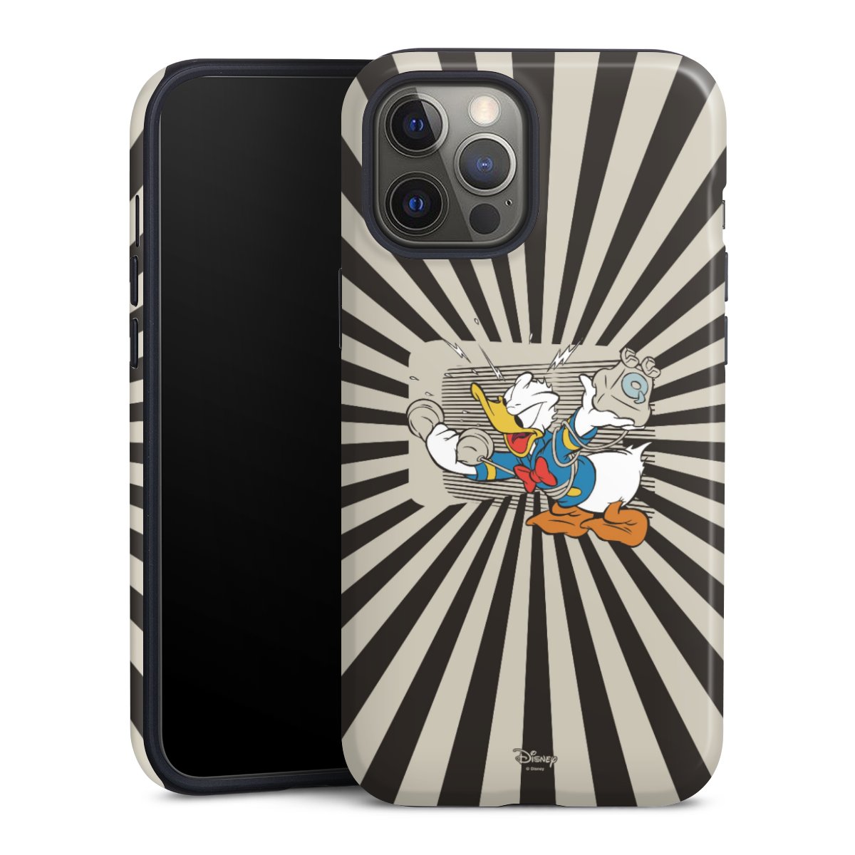 iPhone 12 Pro Max Handy Panzer Handyhülle robuste Outdoor Hülle Schutzhülle glänzend Donald Duck Disney Official Licensed Product Tough Case