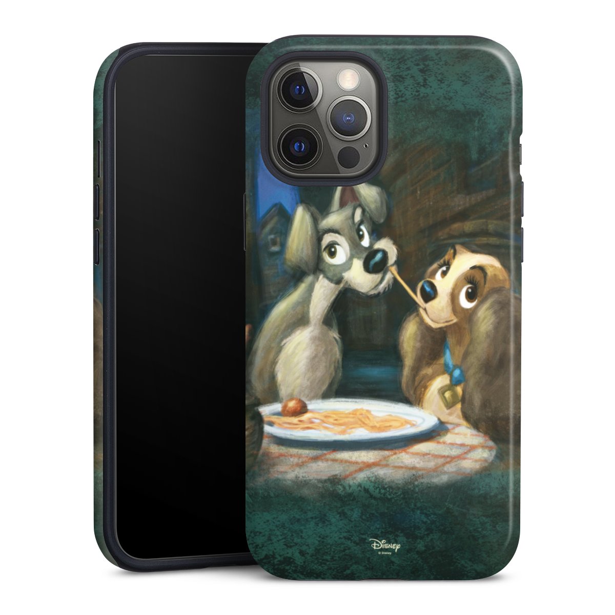 iPhone 12 Pro Max Handy Panzer Handyhülle robuste Outdoor Hülle Schutzhülle glänzend Lady And The Tramp Official Licensed Product Disney Tough Case