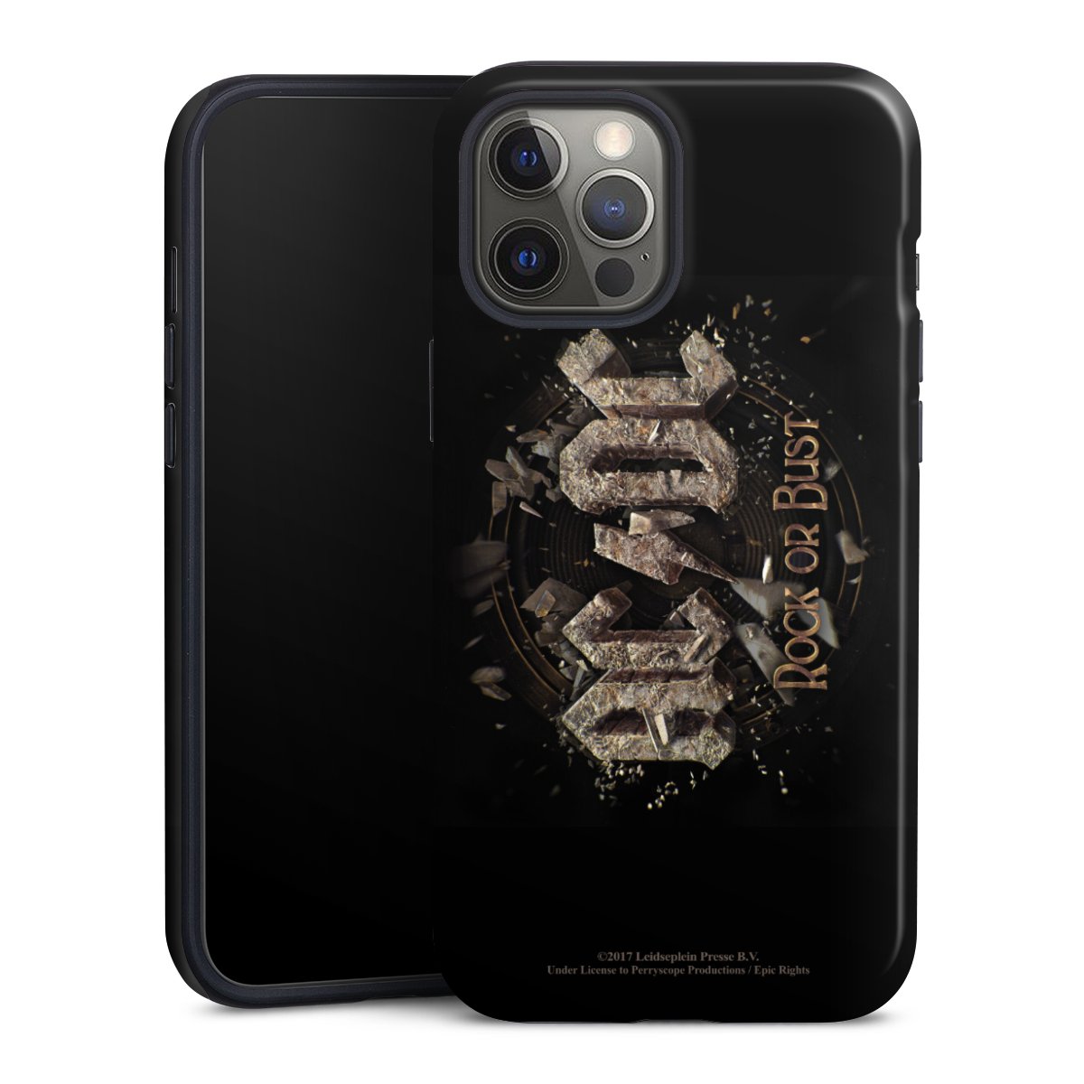 iPhone 12 Pro Max Handy Panzer Handyhülle robuste Outdoor Hülle Schutzhülle glänzend Acdc Official Licensed Product Rock Or Bust Tough Case