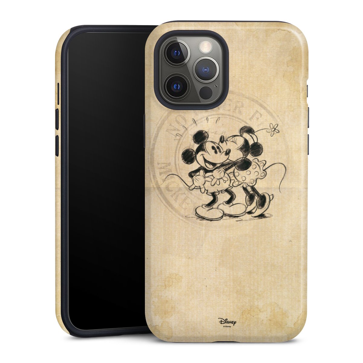 iPhone 12 Pro Max Handy Panzer Handyhülle robuste Outdoor Hülle Schutzhülle glänzend Mickey Mouse Vintage Minnie Mouse Tough Case