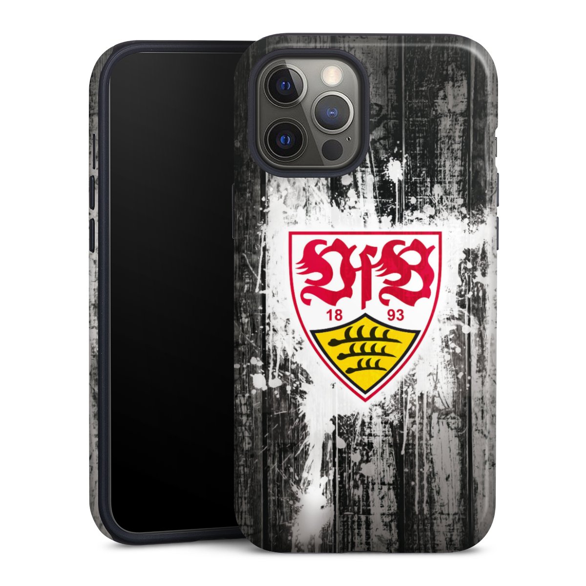 iPhone 12 Pro Max Handy Panzer Handyhülle robuste Outdoor Hülle Schutzhülle glänzend Vfb Stuttgart Official Licensed Product Tough Case