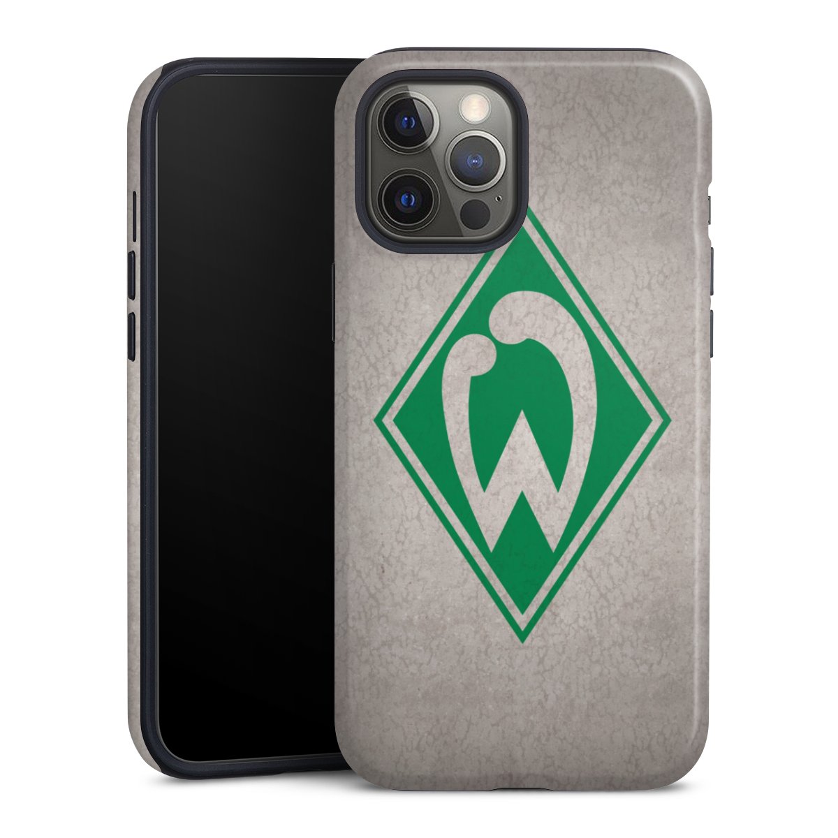 iPhone 12 Pro Max Handy Panzer Handyhülle robuste Outdoor Hülle Schutzhülle glänzend Sv Werder Bremen Concrete Official Licensed Product Tough Case