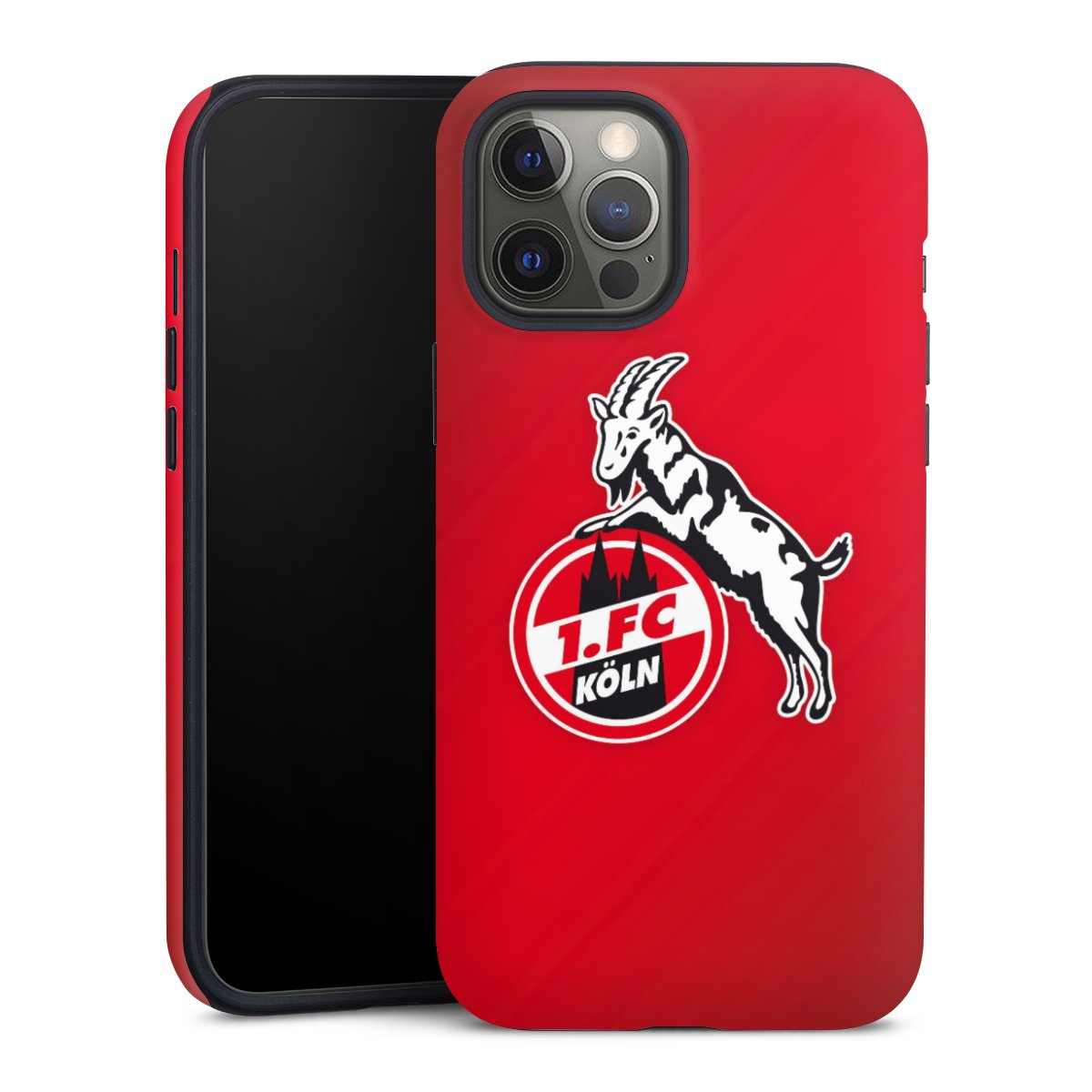 iPhone 12 Pro Max Handy Panzer Handyhülle robuste Outdoor Hülle Schutzhülle matt 1. Fc Köln Effzeh Official Licensed Product Tough Case