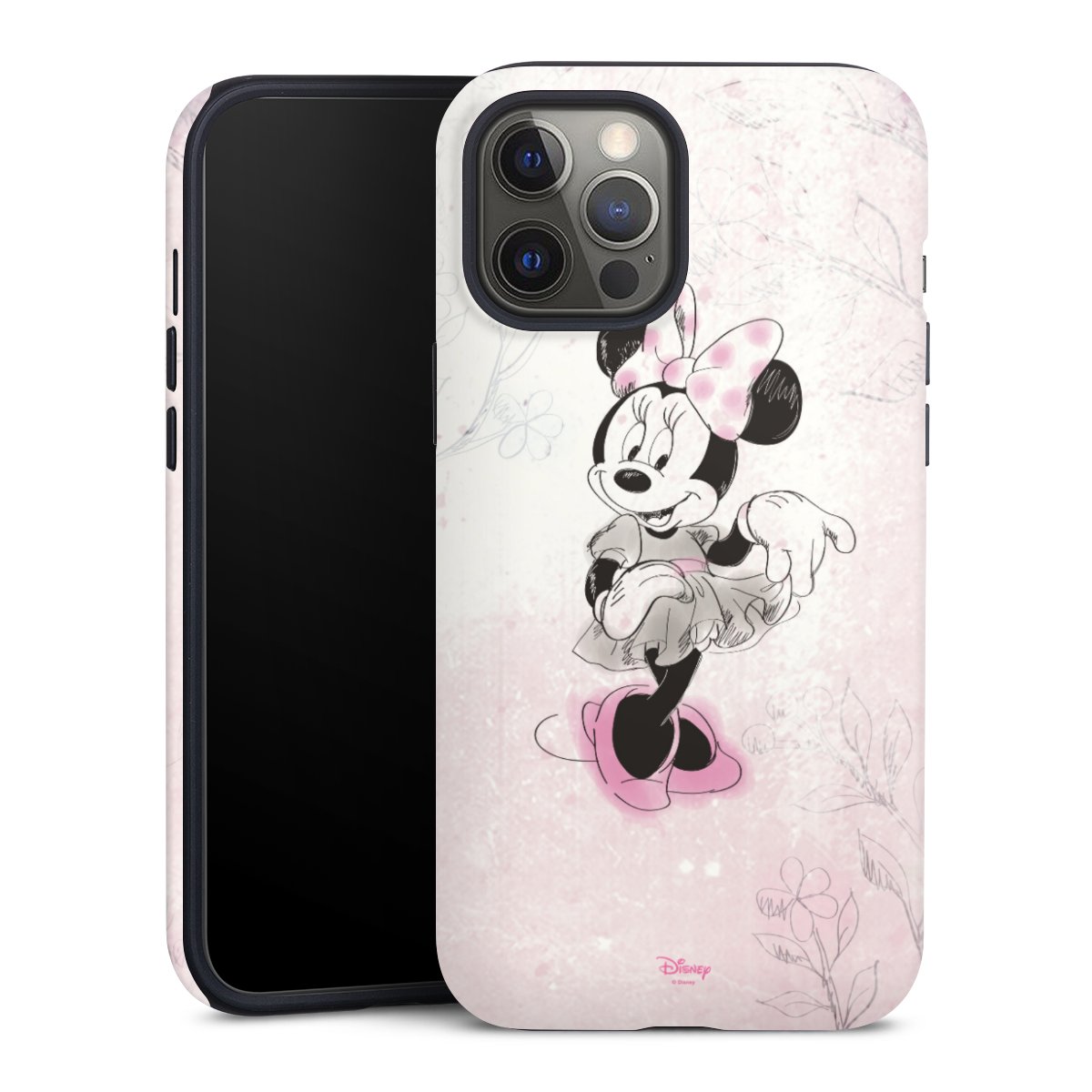 iPhone 12 Pro Max Handy Panzer Handyhülle robuste Outdoor Hülle Schutzhülle matt Disney Minnie Mouse Vintage Tough Case