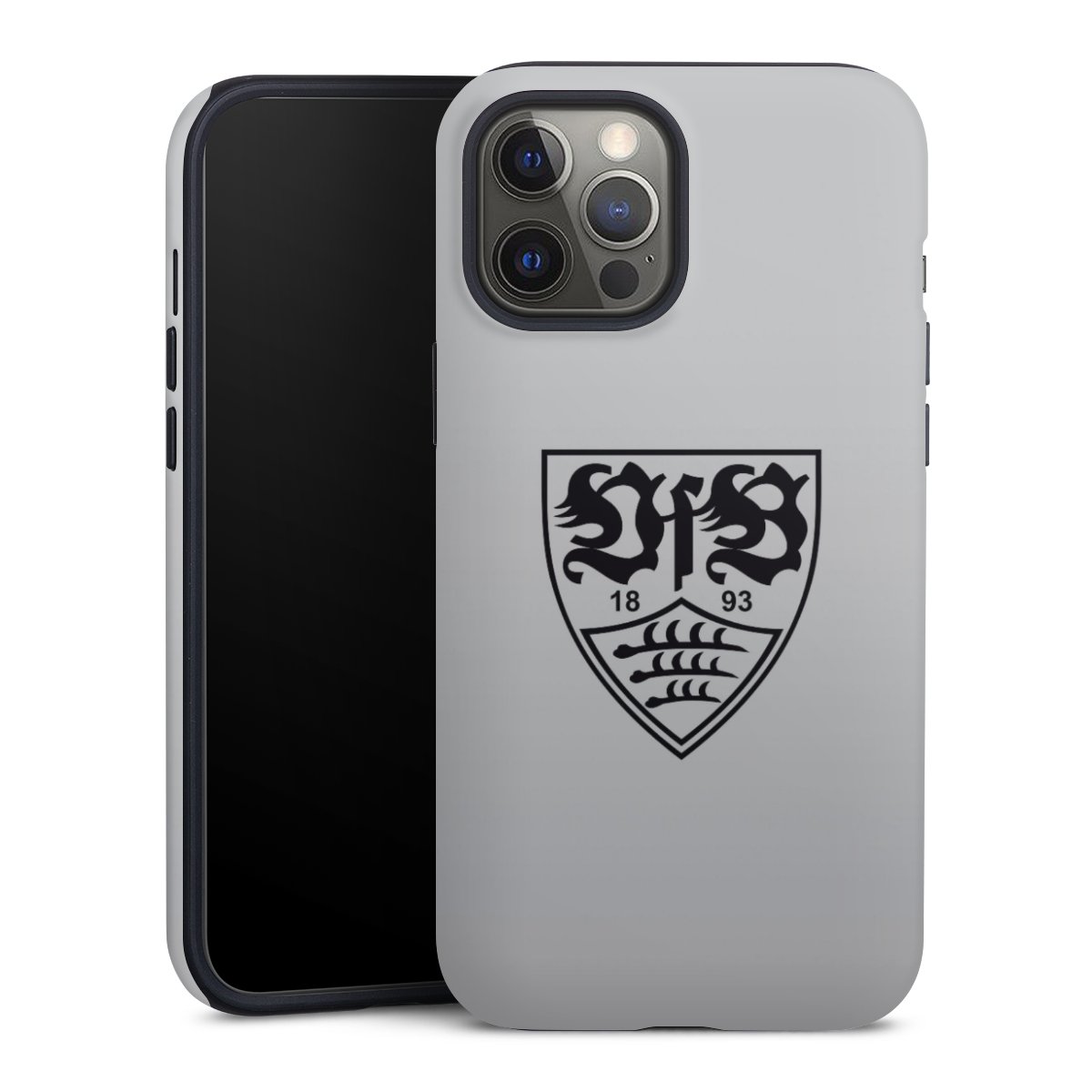 iPhone 12 Pro Max Handy Panzer Handyhülle robuste Outdoor Hülle Schutzhülle matt Vfb Stuttgart Logo Official Licensed Product Tough Case