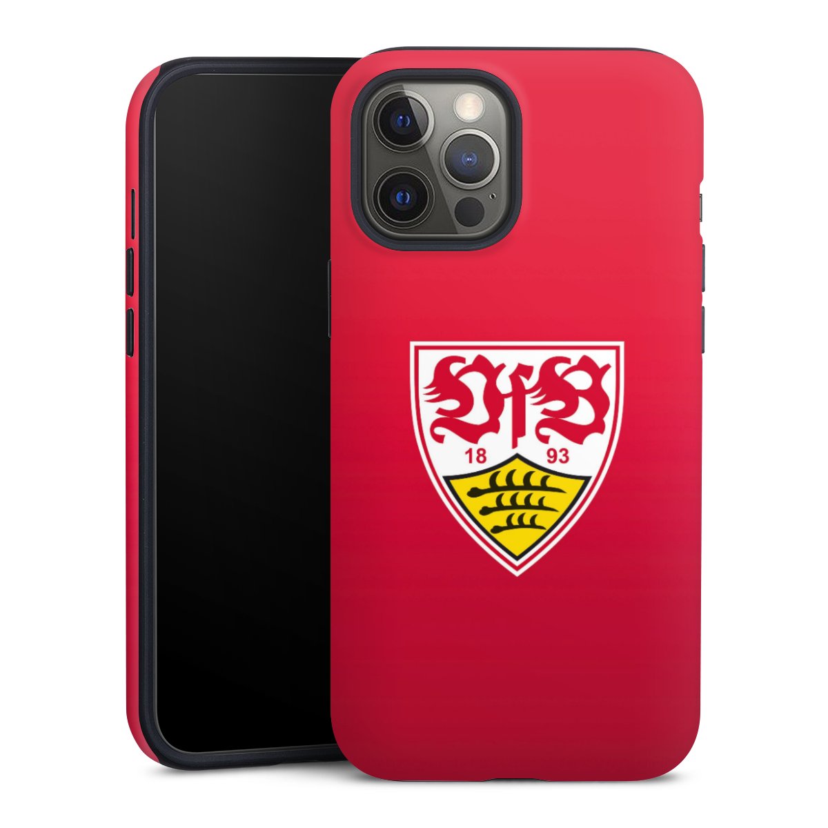 iPhone 12 Pro Max Handy Panzer Handyhülle robuste Outdoor Hülle Schutzhülle matt Vfb Stuttgart Official Licensed Product Tough Case