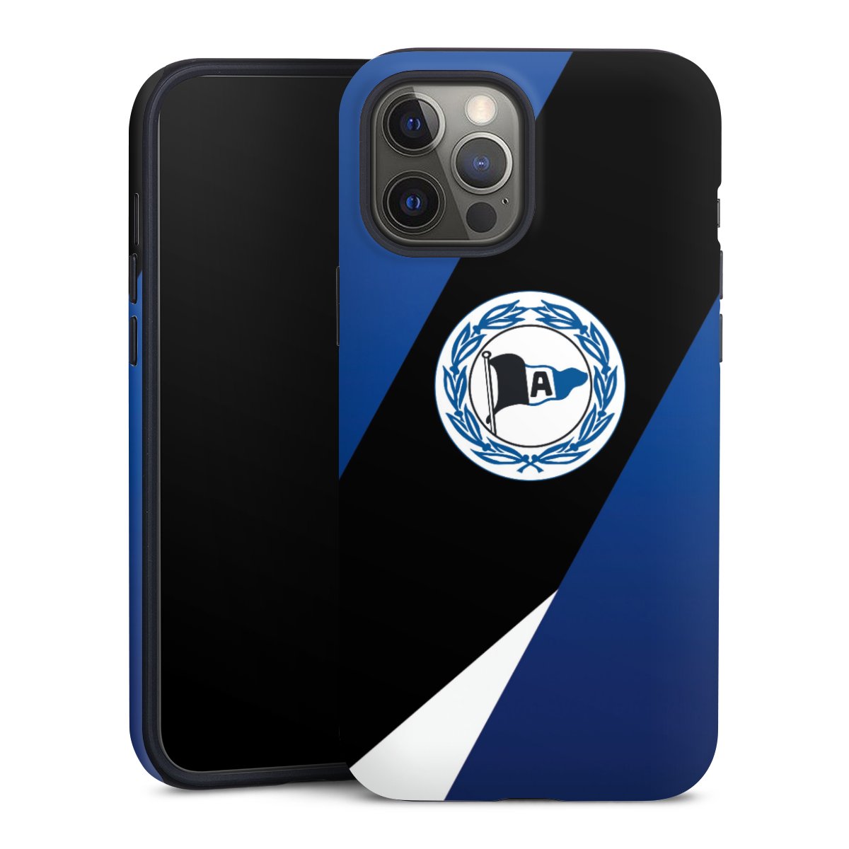 iPhone 12 Pro Max Handy Panzer Handyhülle robuste Outdoor Hülle Schutzhülle matt Official Licensed Product Arminia Bielefeld Dsc Tough Case