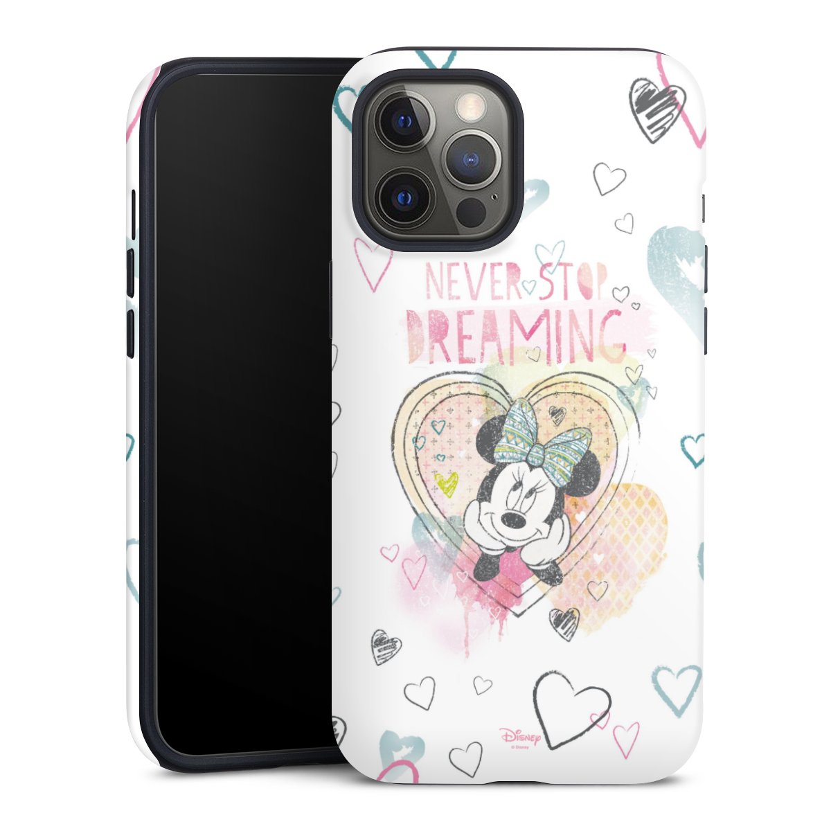 iPhone 12 Pro Max Handy Panzer Handyhülle robuste Outdoor Hülle Schutzhülle matt Official Licensed Product Disney Minnie Mouse Tough Case