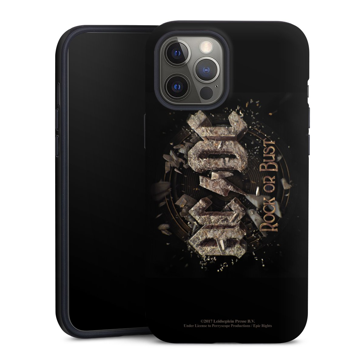 iPhone 12 Pro Max Handy Panzer Handyhülle robuste Outdoor Hülle Schutzhülle matt Acdc Official Licensed Product Rock Or Bust Tough Case