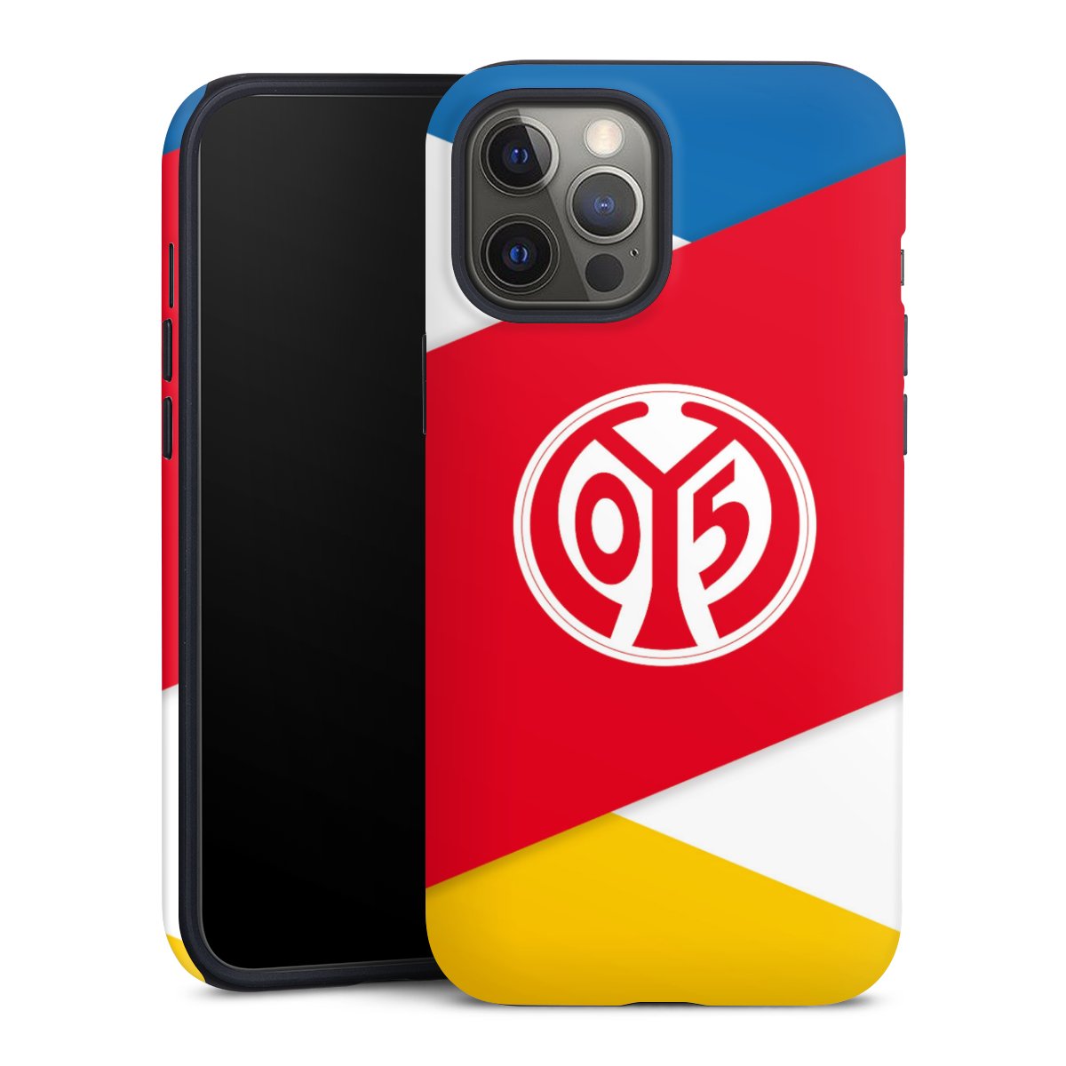 iPhone 12 Pro Max Handy Panzer Handyhülle robuste Outdoor Hülle Schutzhülle matt Soccer 1. Fsv Mainz 05 E.V. Official Licensed Product Tough Case