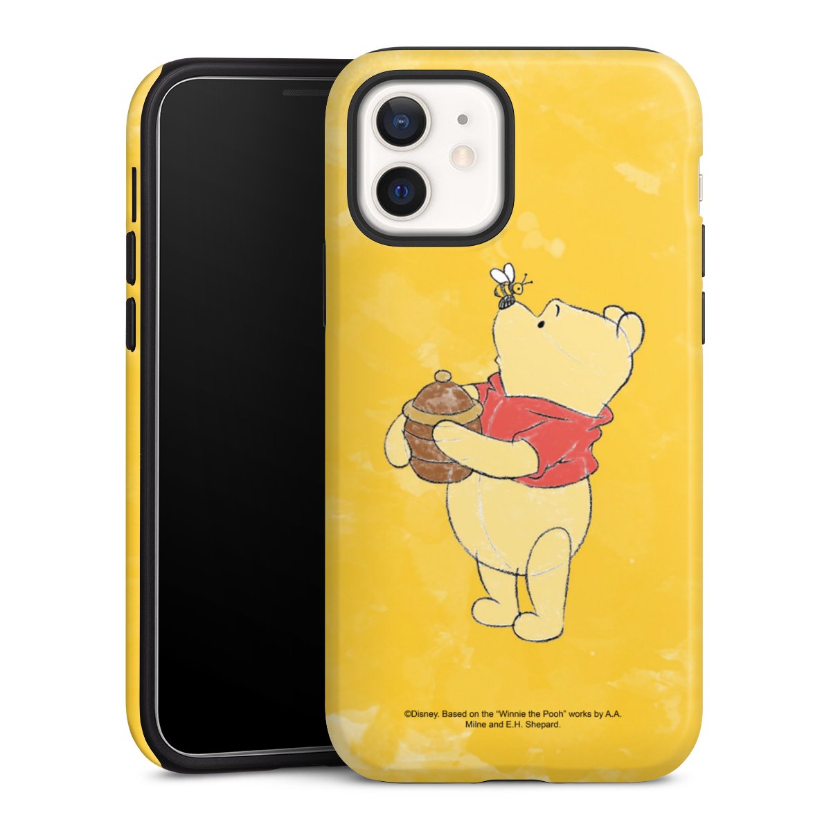 iPhone 12 Handy Panzer Handyhülle robuste Outdoor Hülle Schutzhülle glänzend Official Licensed Product Winnie The Pooh Disney Tough Case