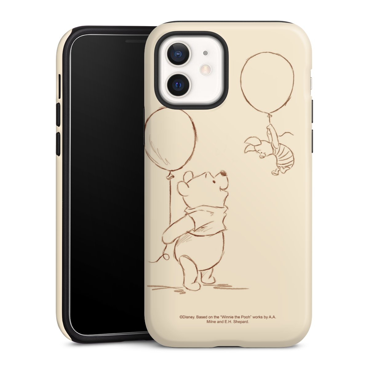 iPhone 12 Handy Panzer Handyhülle robuste Outdoor Hülle Schutzhülle glänzend Official Licensed Product Winnie The Pooh Disney Tough Case