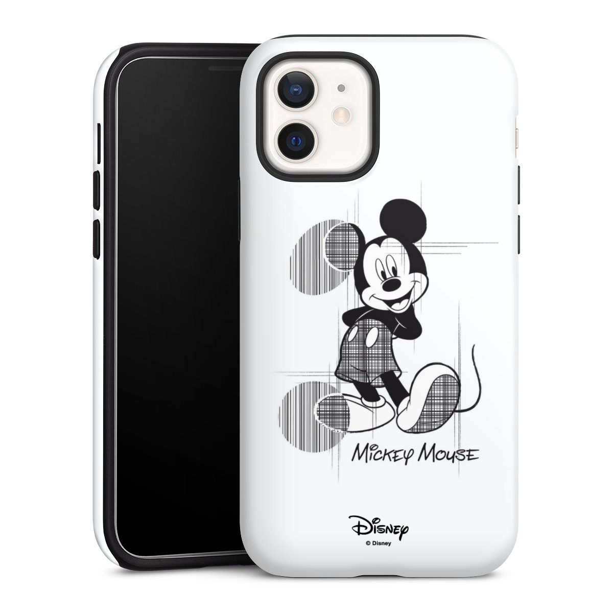 iPhone 12 Handy Panzer Handyhülle robuste Outdoor Hülle Schutzhülle matt Disney Official Licensed Product Mickey Mouse Tough Case