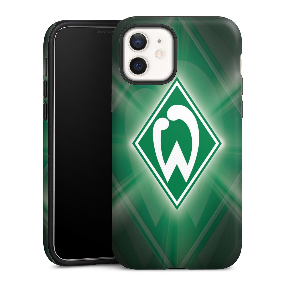 iPhone 12 Handy Panzer Handyhülle robuste Outdoor Hülle Schutzhülle matt Sv Werder Bremen Official Licensed Product Coat Of Arms Tough Case